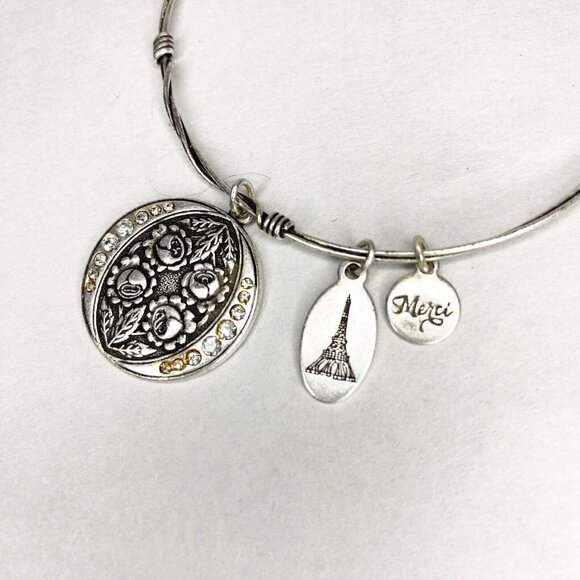 Beaucoup Designs Silver Bracelet Paris Charms Made In USA Eiffel Tower - Picture 2 of 3